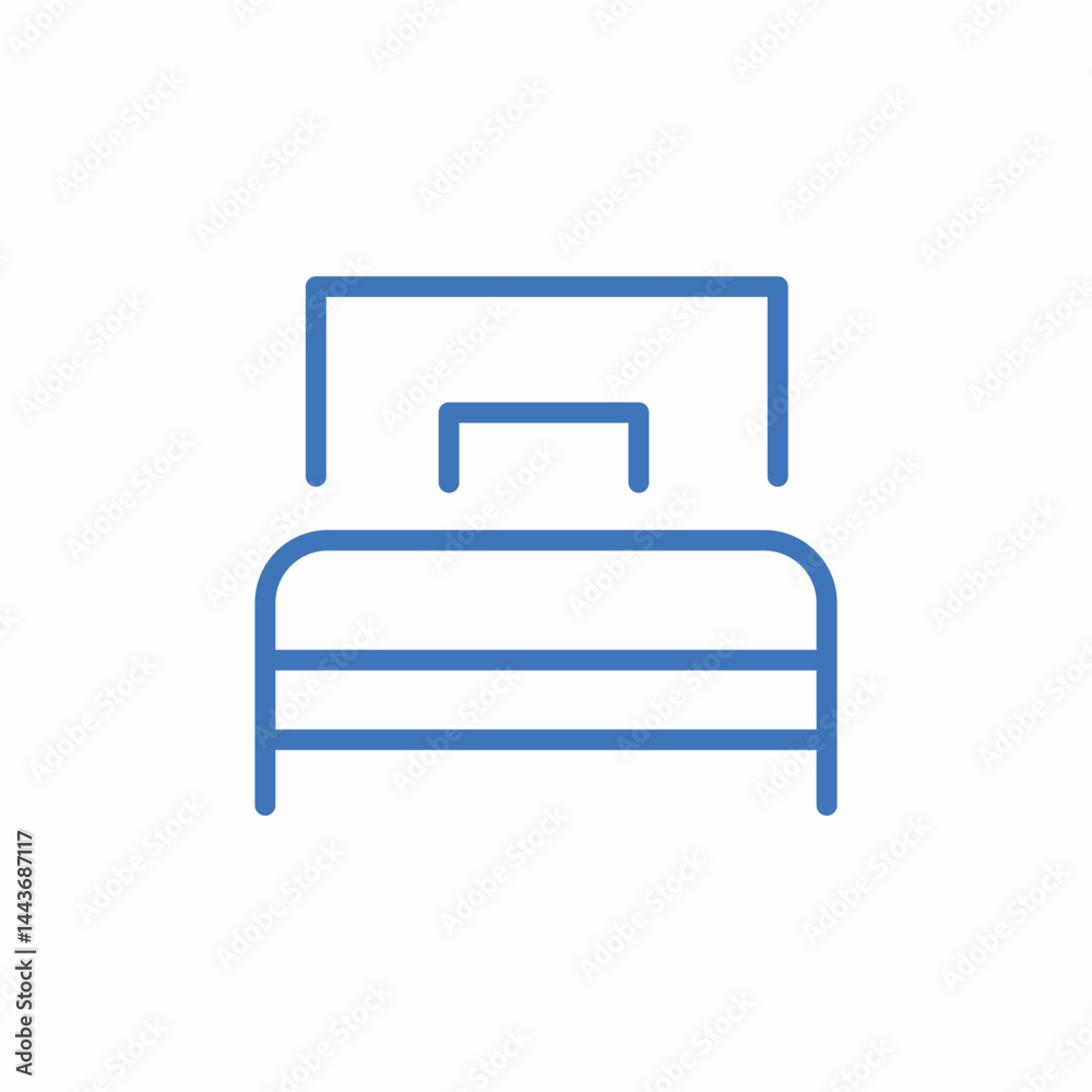 bedroom bed furniture icon sign vector bedroom bed furniture icon sign vector