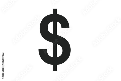 The dollar icon, isolated on a transparent background, can be utilized for web site design, logo creation, app development, and UI design in a flat style, representing the US dollar sign