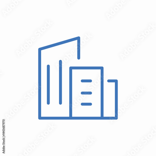 city building skyline icon sign vector