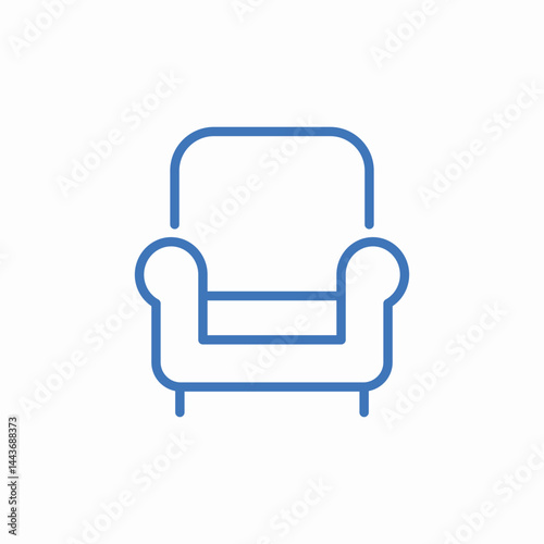 comfortable arm chair icon sign vector