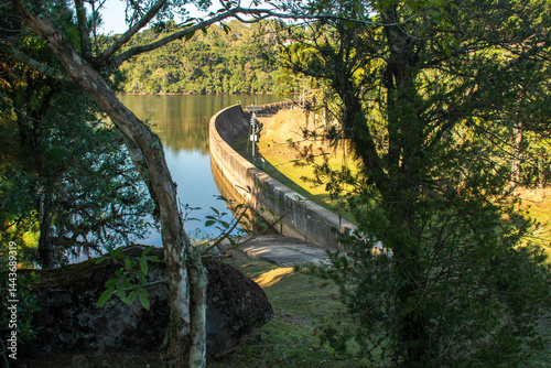 Obraz na płótnie A view of Barragem do Salto (Salto Dam) in Sao Francisco de Paula, South of Brazil w salonie