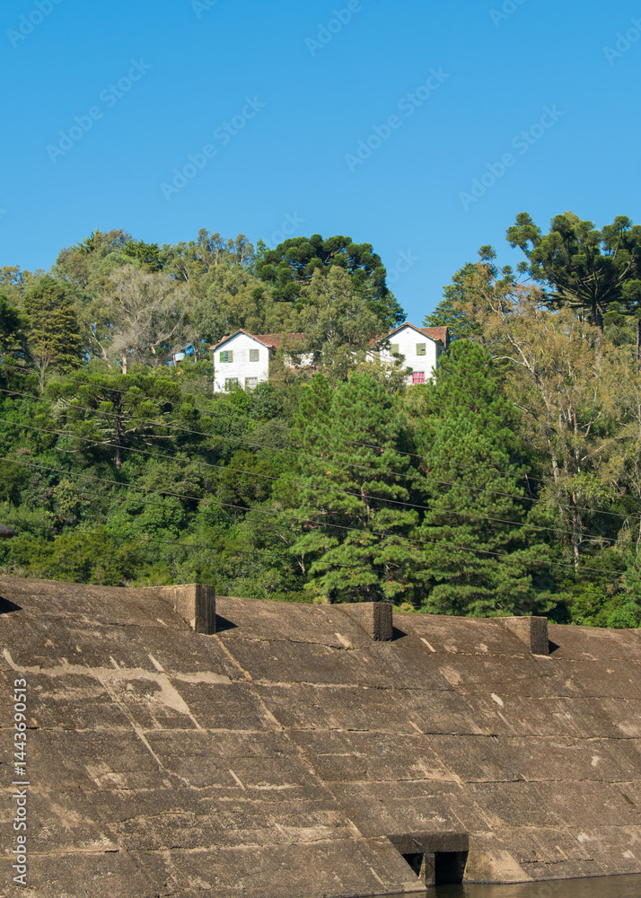 A view of Barragem do Salto (Salto Dam) in Sao Francisco de Paula, South of Brazil