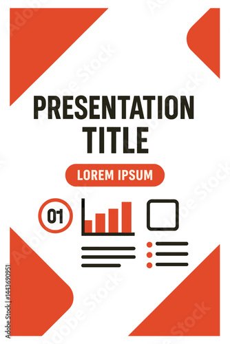 Modern brochure cover design and abstract white, red presentation slides, along with fancy info banner frames and creative infographic elements sets, are complemented by urban city fonts and vector