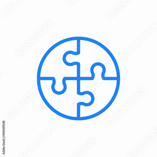 global puzzle connection icon sign vector