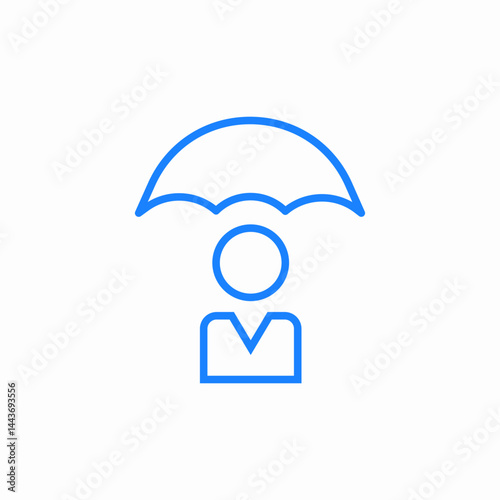 personal coverage insurance icon sign vector