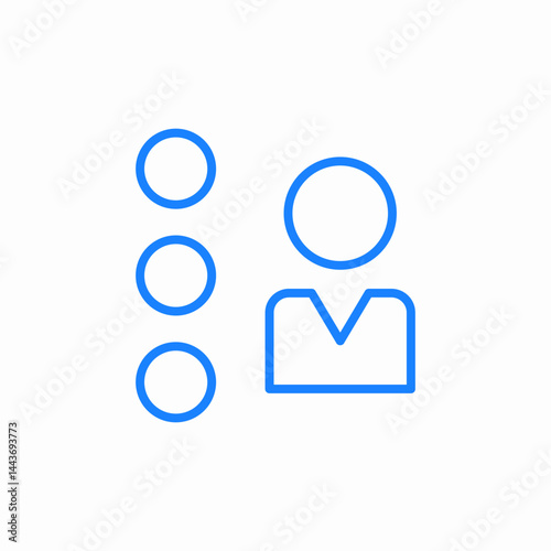 profile list icon sign vector