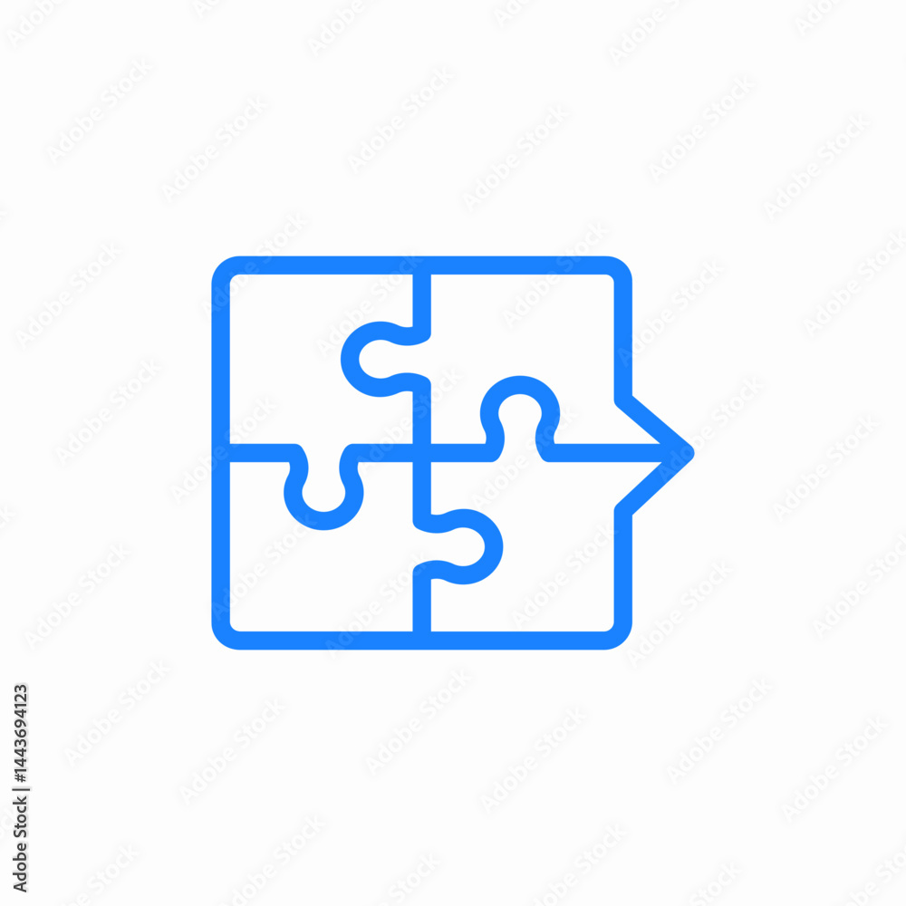 puzzle solution progress icon sign vector