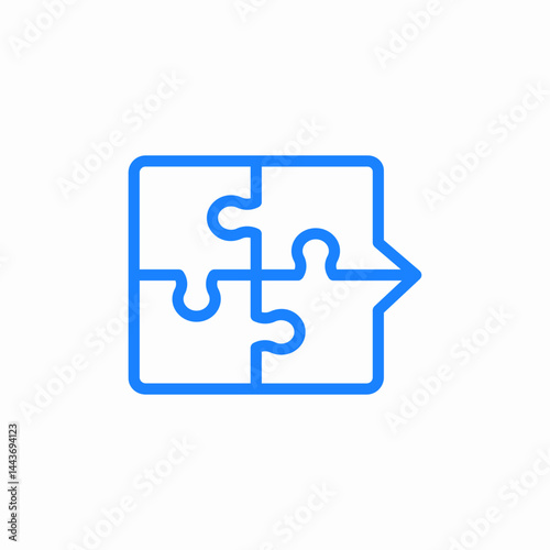 puzzle solution progress icon sign vector