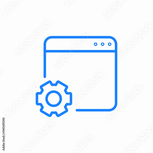 settings configuration page icon sign vector