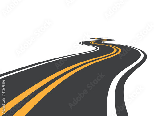 asphalt road going to the distance