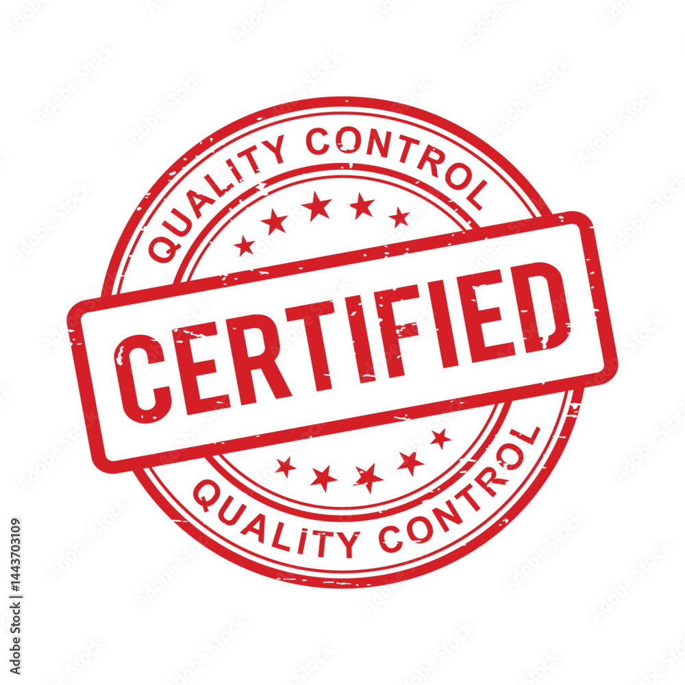 Quality Control Certified Stamp Vector. Vector certified stamp Quality Control Certified Stamp Vector. Vector certified stamp