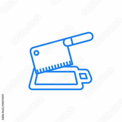 cleaver cutting board icon sign vector