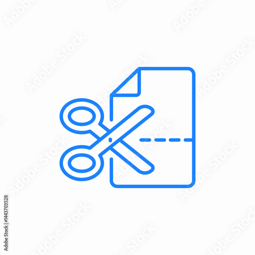 cut paper icon sign vector