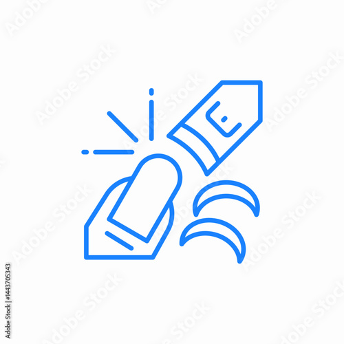 nail clipping tool icon sign vector