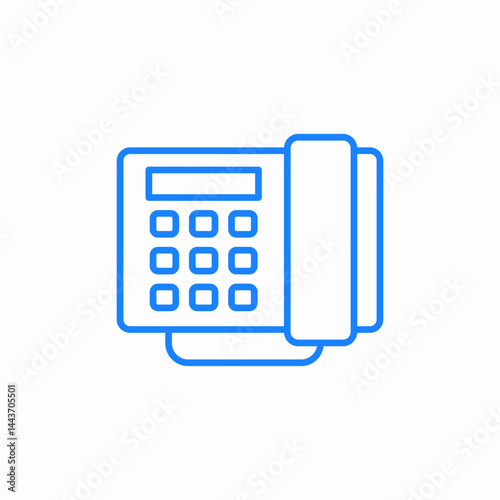 office landline telephone icon sign vector
