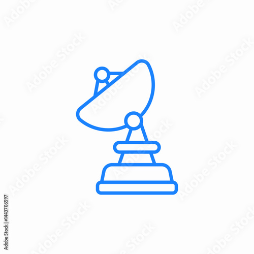 satellite dish icon sign vector