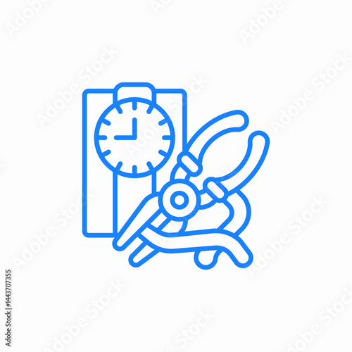 timer tool safety icon sign vector