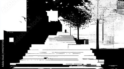 Wallpaper Mural Scenery with stairs Torontodigital.ca