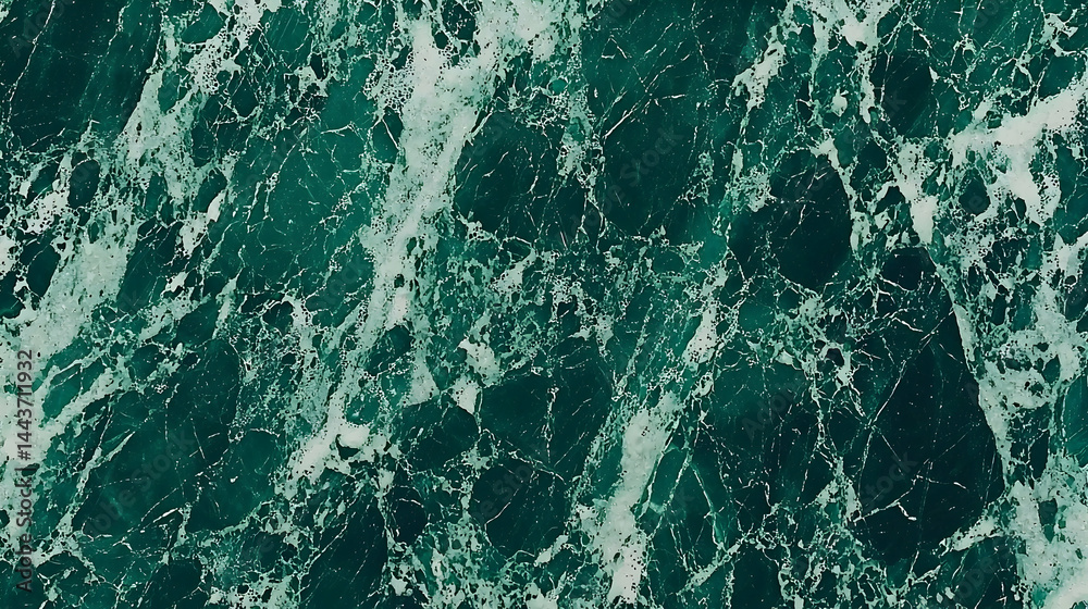 Naklejka premium Turbulent teal ocean waves texture; background for design projects
