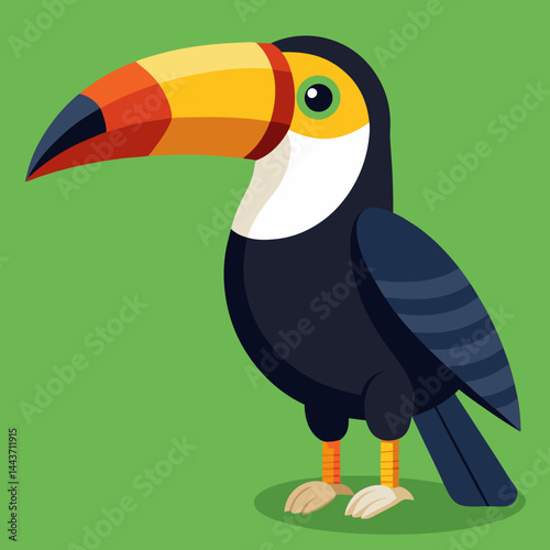 toucan on a white background Vector icon illustration silhouette Graphics design image white background