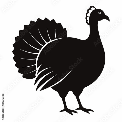 turkey vector illustration Vector icon illustration silhouette Graphics design image white background