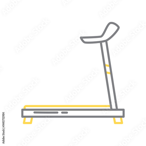 Treadmill for cardio workout. Vector