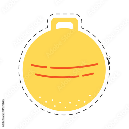 Bath bomb with yellow bubbles. Vector