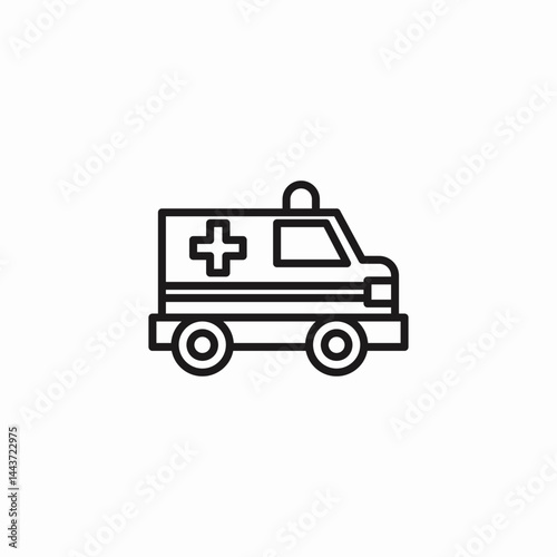 ambulance emergency vehicle icon sign vector