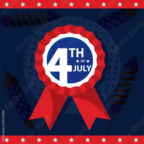 Patriotic award badge. Vector