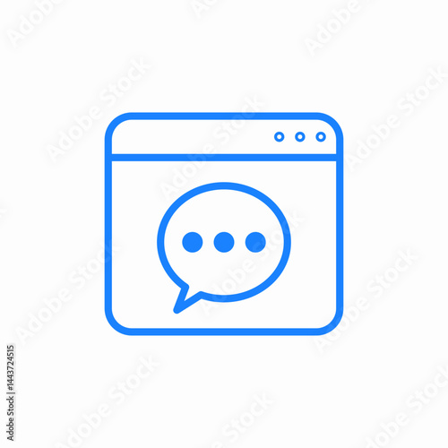 chat window icon sign vector