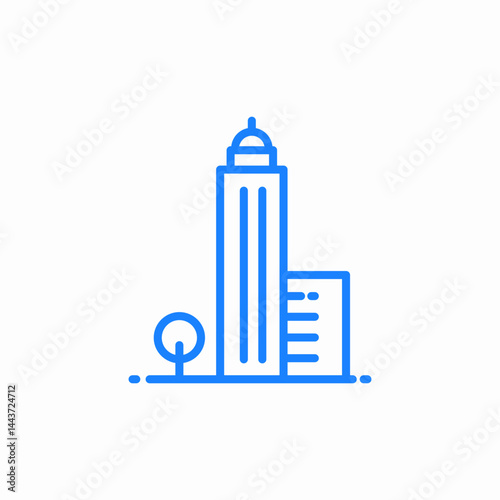 city skyline icon sign vector