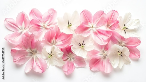Spring tulips on white backdrop.