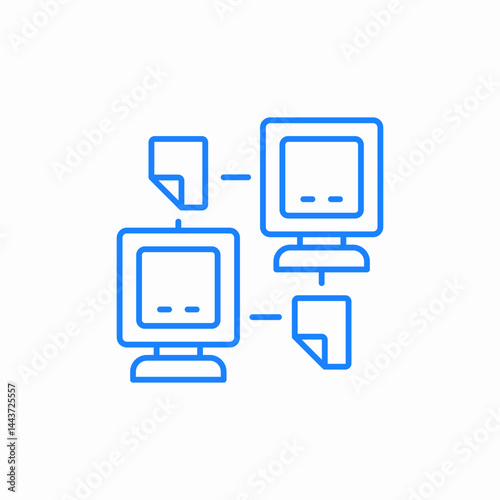 computer network icon sign vector
