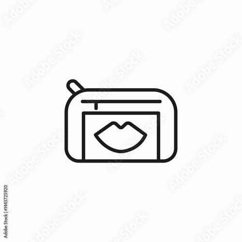 cosmetic bag makeup icon sign vector