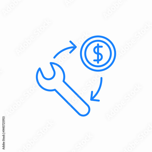 cost optimization icon sign vector