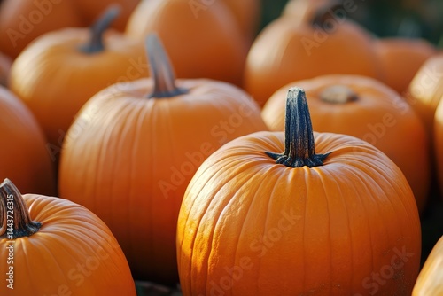 Pumpkins. AI generated illustration.