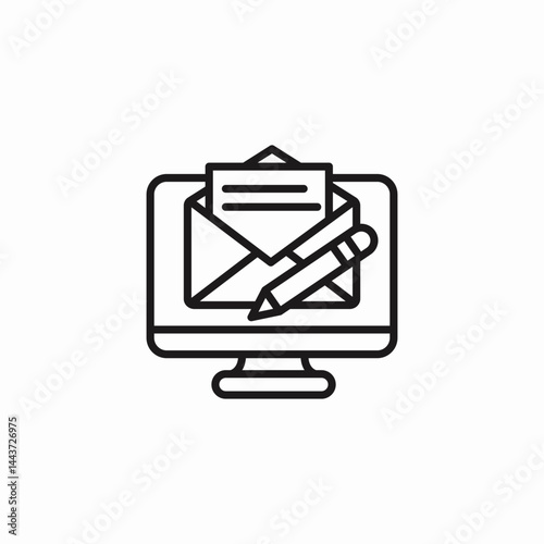 digital drawing display icon sign vector