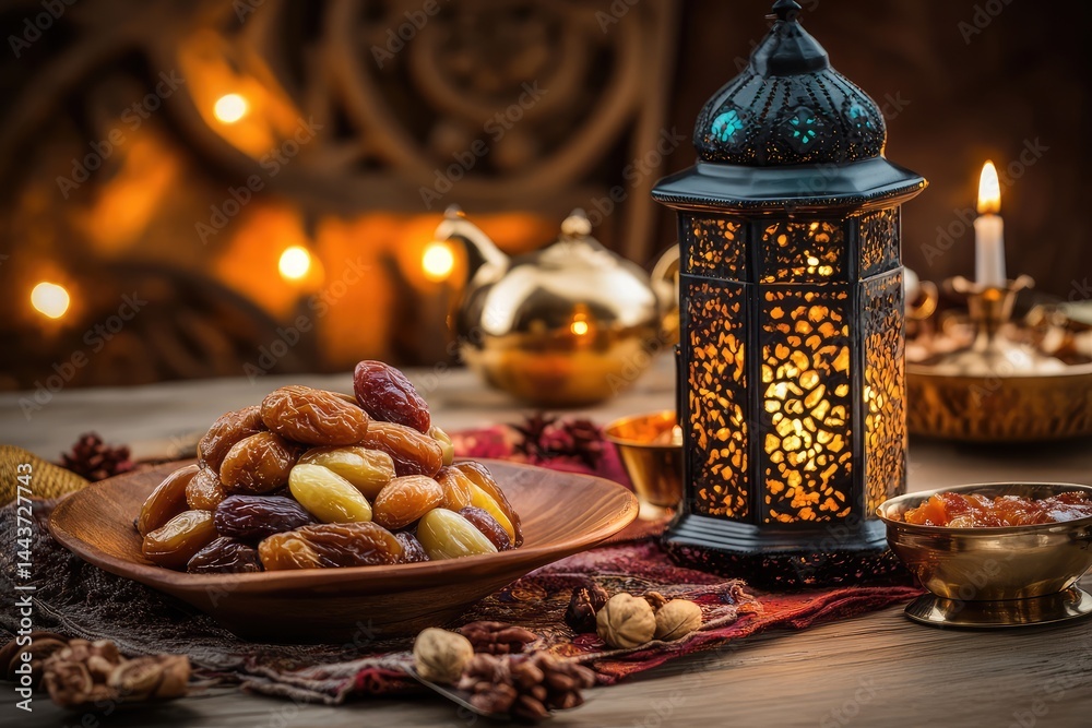 Naklejka premium Ramadan. AI generated illustration.