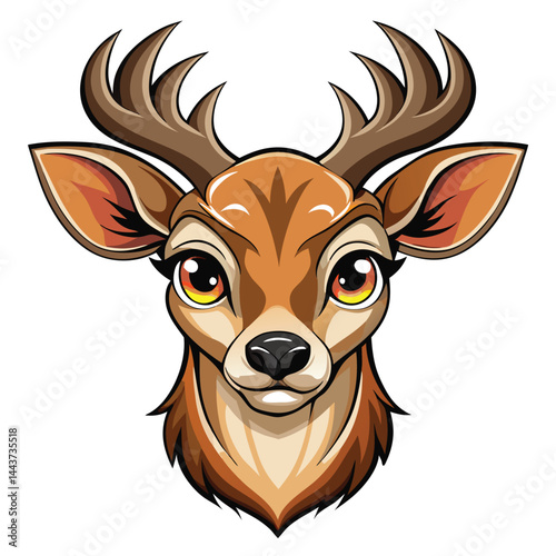 Cute Deer Head Illustration (3)