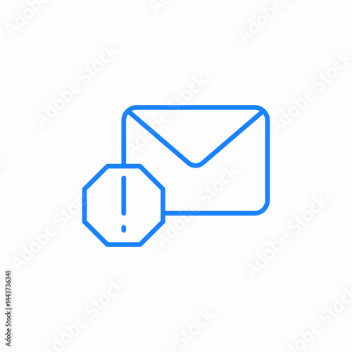 flagged email icon sign vector