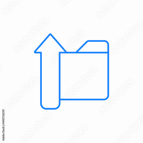 folder upload icon sign vector
