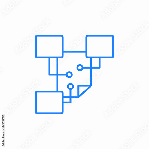 network topology icon sign vector