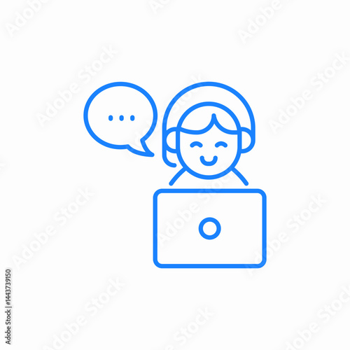 online support icon sign vector