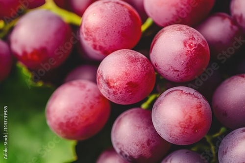 Wallpaper Mural Red grapes. AI generated illustration. Torontodigital.ca