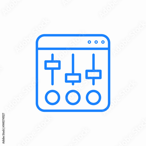 settings panel icon sign vector