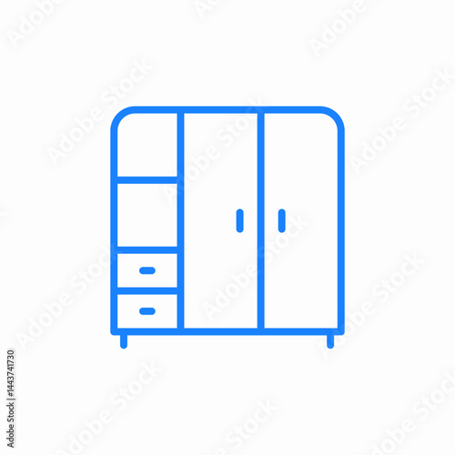 storage cabinet icon sign vector