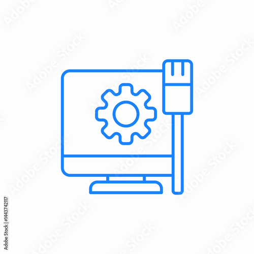 system optimization icon sign vector