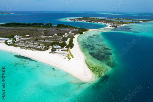 Принти на полотні view of the beach on Los Roques, Venezuela