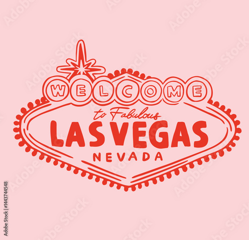 Las Vegas Nevada icon illustration.