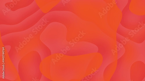 Red liquid swirls on vibrant orange abstract background, great for backgrounds, web design, packaging, and creative projects needing energy and movement.
